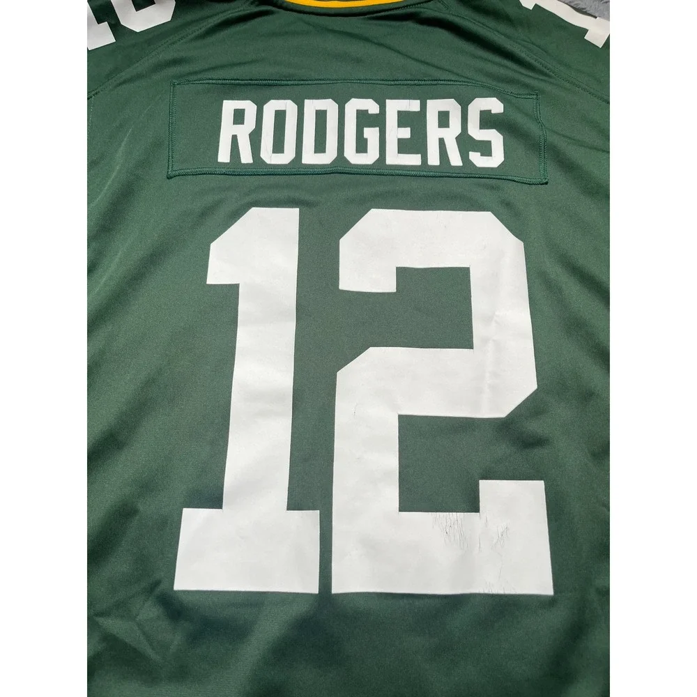 Nike Green Bay Packers Aaron Rodgers 12 Jersey Mens 3XL Green NFL Football